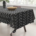 Boho Big Arrows in Black and White Tablecloth Gallery Image 3