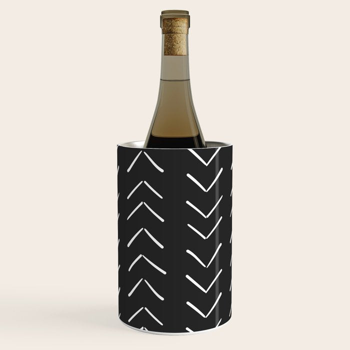 Boho Big Arrows in Black and White Wine Chiller Gallery Image 1