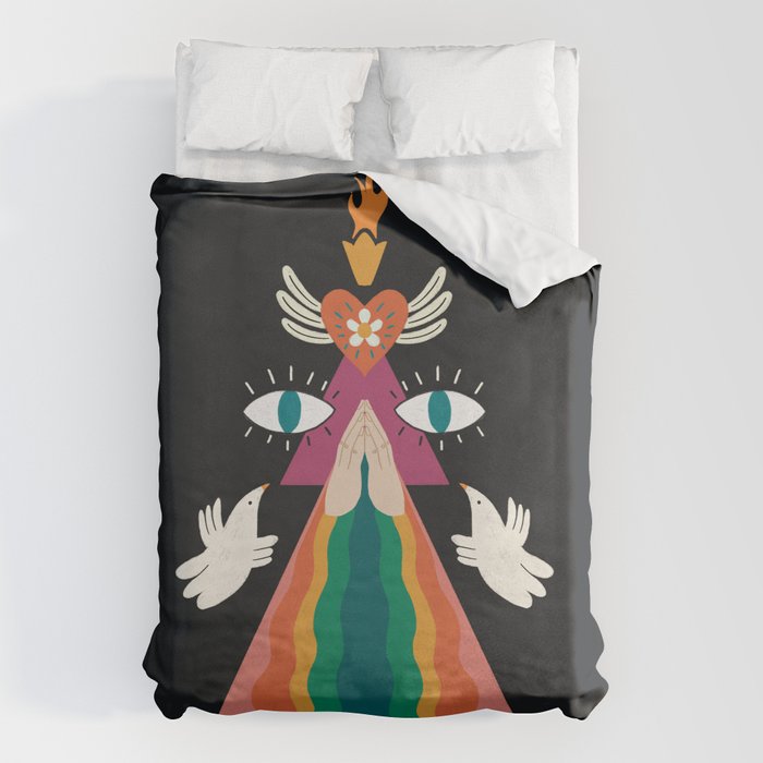 Rainbow Blessings  Duvet Cover Gallery Image 1
