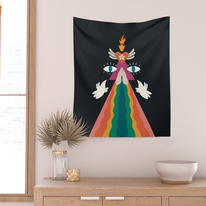 Rainbow Blessings  Wall Tapestry Gallery Image 2