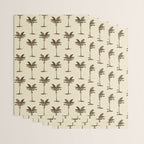 Etched Palm Trees on Vintage Linen Wrapping Paper Gallery Image 3