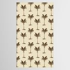 Etched Palm Trees on Vintage Linen Tablecloth Gallery Image 2
