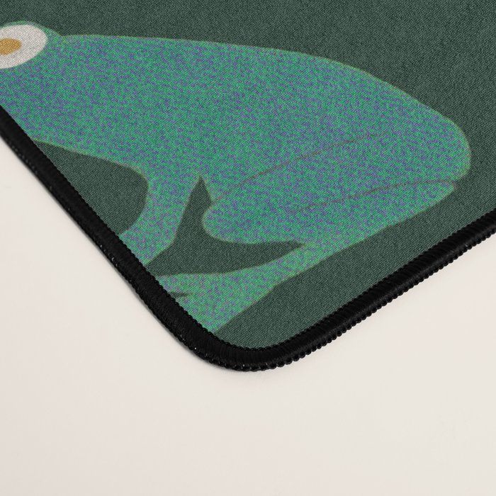 Frog party, fun frogs pattern dark Desk Mat Gallery Image 4