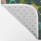 Frog party, fun frogs pattern dark Bath Mat Gallery Image 2