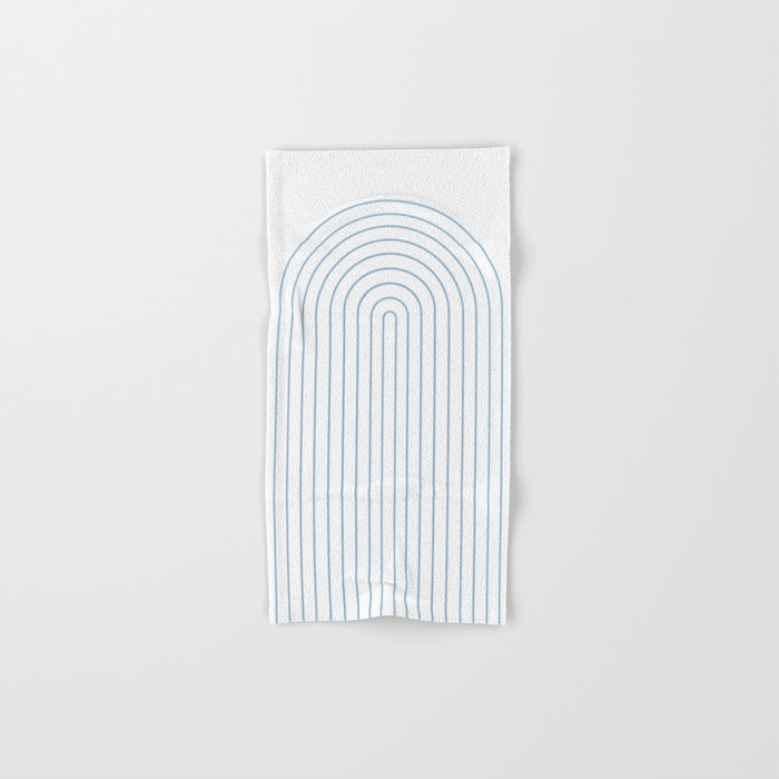 Minimal Arch XXV White and Blue Green Modern Geometric Lines Bath Towel Gallery Image 1