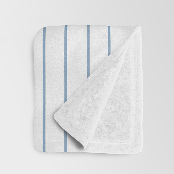 Minimal Arch XXV White and Blue Green Modern Geometric Lines Throw Blanket Gallery Image 3