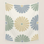 Retro Summer Daisies II Wall Tapestry Gallery Image 4