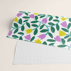Simple Floral - Green, Very Peri and Yellow Wrapping Paper Gallery Image 2