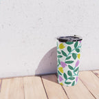 Simple Floral - Green, Very Peri and Yellow Travel Mug Gallery Image 4