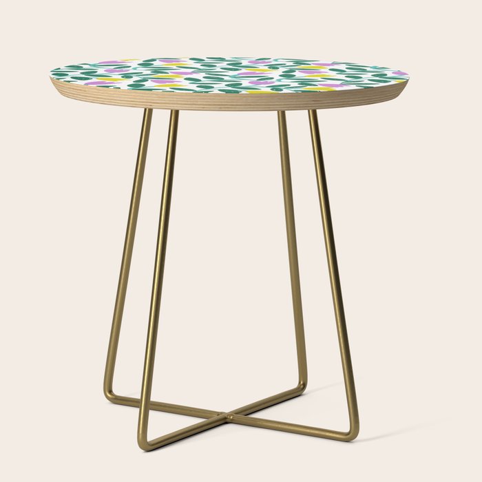 Simple Floral - Green, Very Peri and Yellow Side Table Gallery Image 1