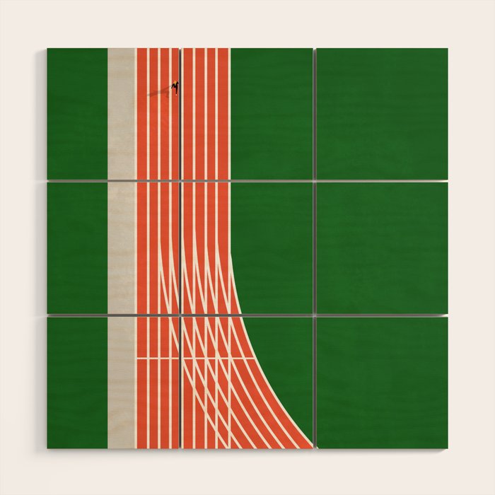 Athletics | Runner  Wood Wall Art Gallery Image 1