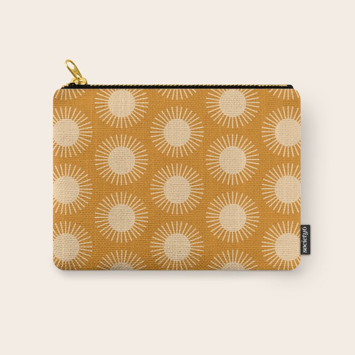 Boho Summer Sun Pattern II Desert Orange Carry All Pouch Gallery Image 1