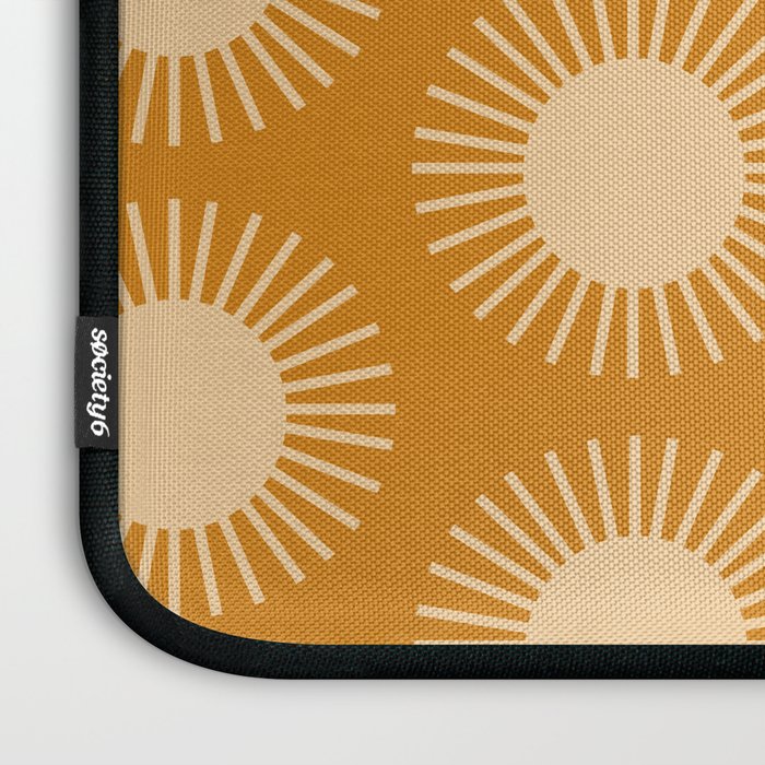 Boho Summer Sun Pattern II Desert Orange Laptop Sleeve Gallery Image 3