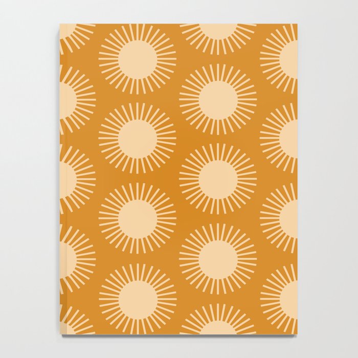 Boho Summer Sun Pattern II Desert Orange Notebook Gallery Image 4