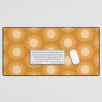 Boho Summer Sun Pattern II Desert Orange Desk Mat Gallery Image 1