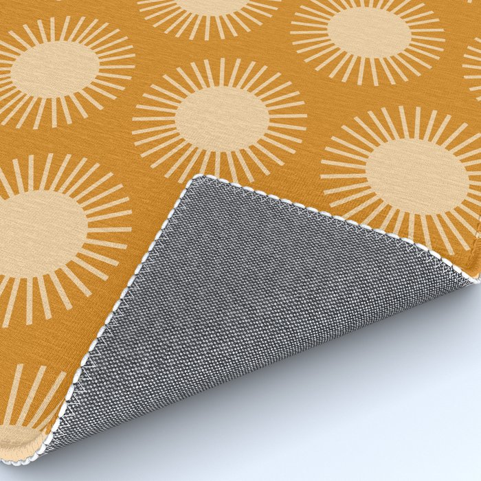 Boho Summer Sun Pattern II Desert Orange Rug Gallery Image 4