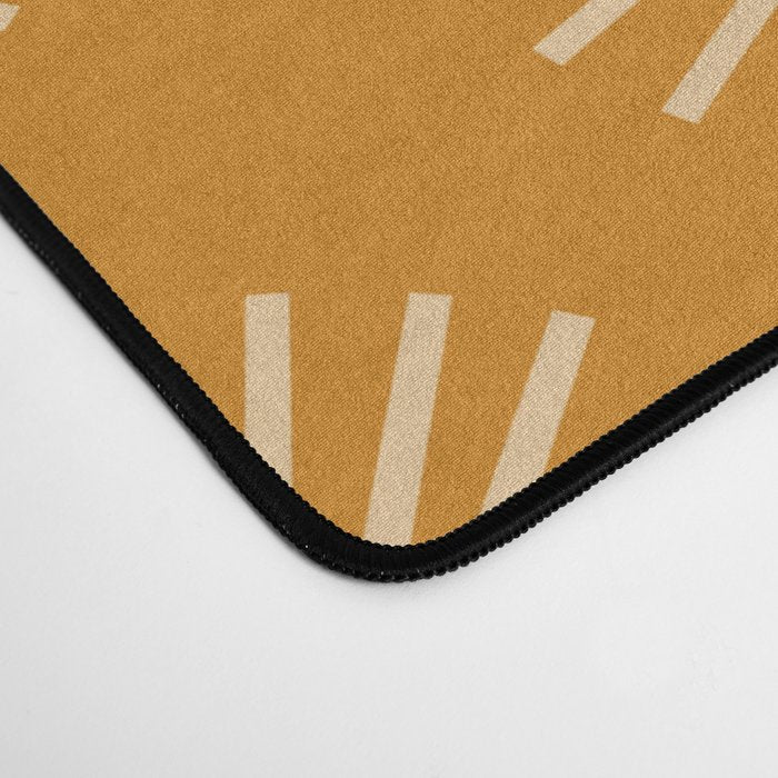Boho Summer Sun Pattern II Desert Orange Desk Mat Gallery Image 4