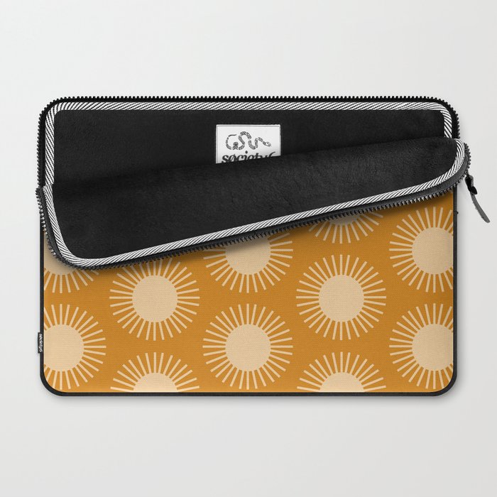 Boho Summer Sun Pattern II Desert Orange Laptop Sleeve Gallery Image 2