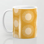 Boho Summer Sun Pattern II Desert Orange Coffee Mug Gallery Image 3
