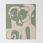 Abstract Faces 9 Throw Blanket Gallery Image 2