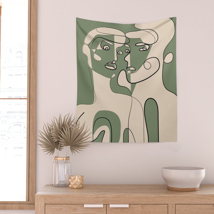 Abstract Faces 9 Wall Tapestry Gallery Image 2