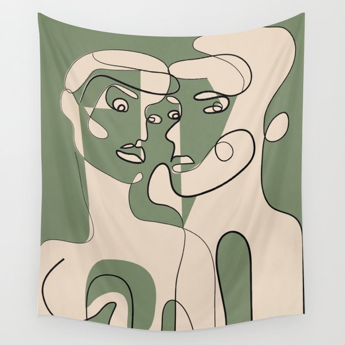 Abstract Faces 9 Wall Tapestry Gallery Image 1