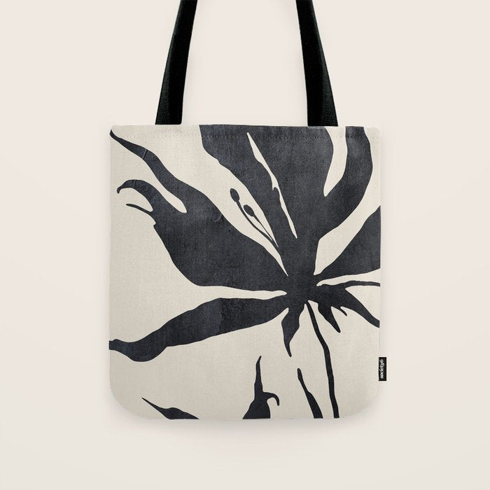 Abstract Art Minimal Flower Tote Bag Gallery Image 1