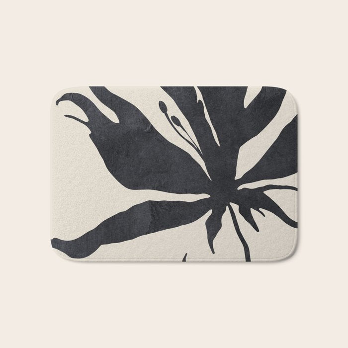 Abstract Art Minimal Flower Bath Mat Gallery Image 1