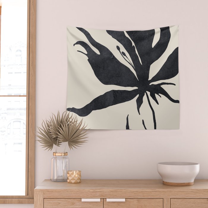 Abstract Art Minimal Flower Wall Tapestry Gallery Image 2
