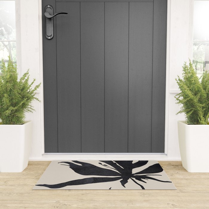 Abstract Art Minimal Flower Welcome Mat Gallery Image 3