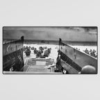 Into the Jaws of Death - D-day Vintage Photo by Robert F. Sargent Desk Mat Gallery Image 3