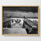 Into the Jaws of Death - D-day Vintage Photo by Robert F. Sargent Serving Tray Gallery Image 1