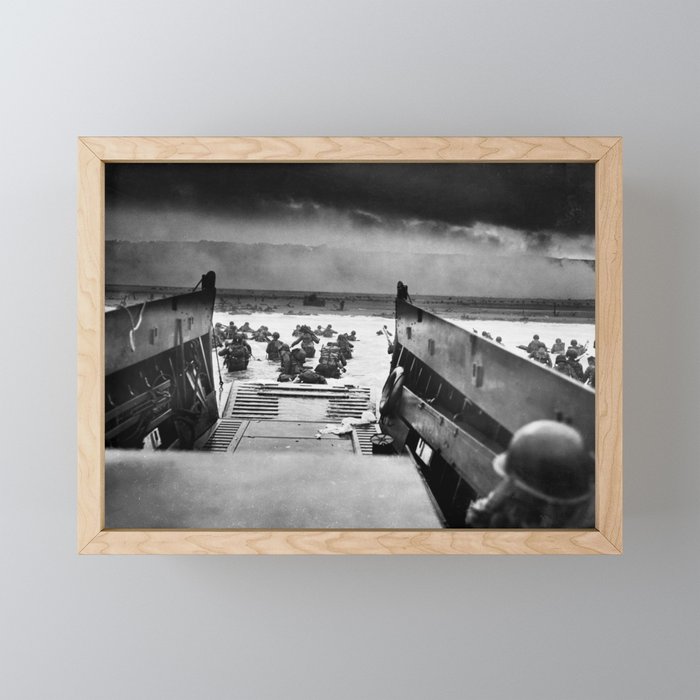 Into the Jaws of Death - D-day Vintage Photo by Robert F. Sargent Mini Art Print Gallery Image 1