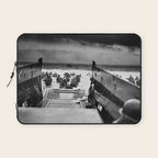 Into the Jaws of Death - D-day Vintage Photo by Robert F. Sargent Laptop Sleeve Gallery Image 1