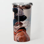 Vintage Western Painting âBuckingâ by N C Wyeth Travel Mug Gallery Image 2