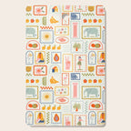 Vintage tropical summer patchwork art pattern Cutting Board Gallery Image 1