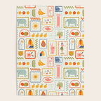 Vintage tropical summer patchwork art pattern Poster Gallery Image 4