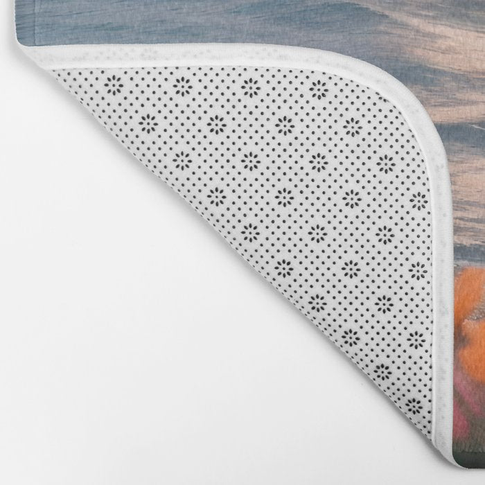 Rocky Beach Sunset, Nature Ocean Landscape Scenic Travel, Mountain Adventure Trek Beach Outdoors, Mindful Photography Bath Mat Gallery Image 2