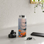 Rocky Beach Sunset, Nature Ocean Landscape Scenic Travel, Mountain Adventure Trek Beach Outdoors, Mindful Photography Water Bottle Gallery Image 4