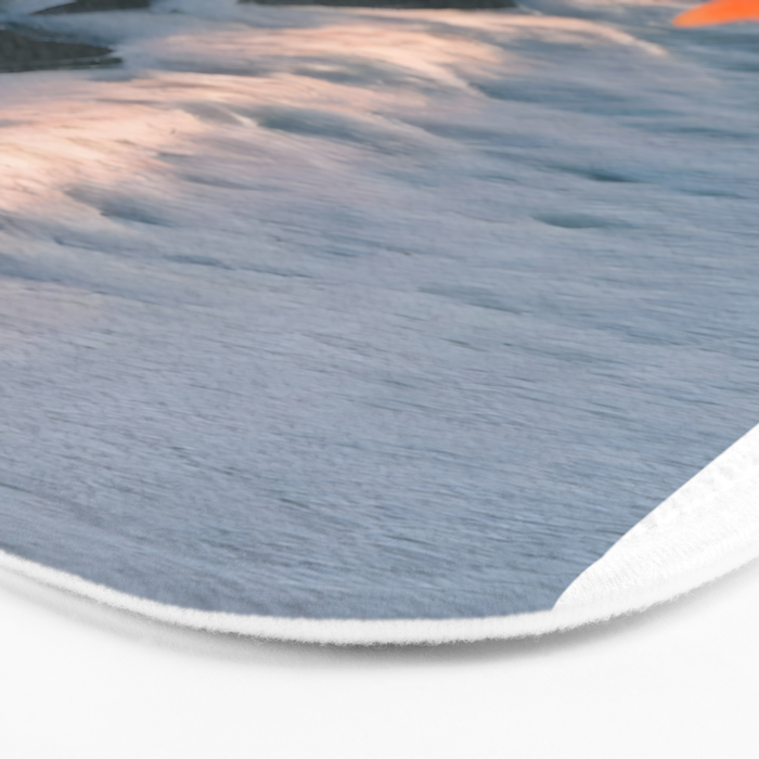 Rocky Beach Sunset, Nature Ocean Landscape Scenic Travel, Mountain Adventure Trek Beach Outdoors, Mindful Photography Bath Mat Gallery Image 3