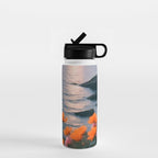 Rocky Beach Sunset, Nature Ocean Landscape Scenic Travel, Mountain Adventure Trek Beach Outdoors, Mindful Photography Water Bottle Gallery Image 1
