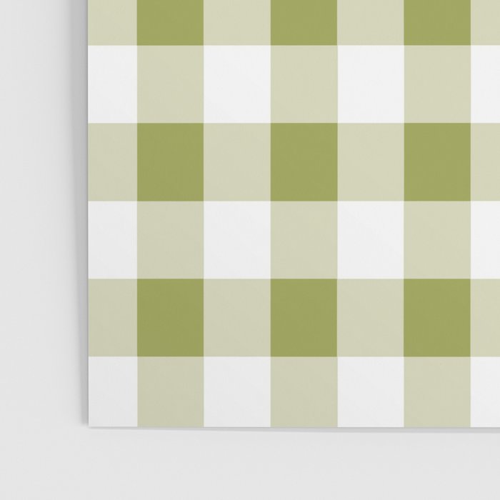 Gingham Large Green White Poster Gallery Image 3