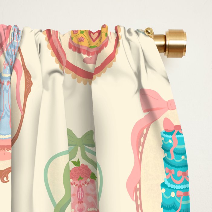 Rococo Cakes Window Curtain Gallery Image 2