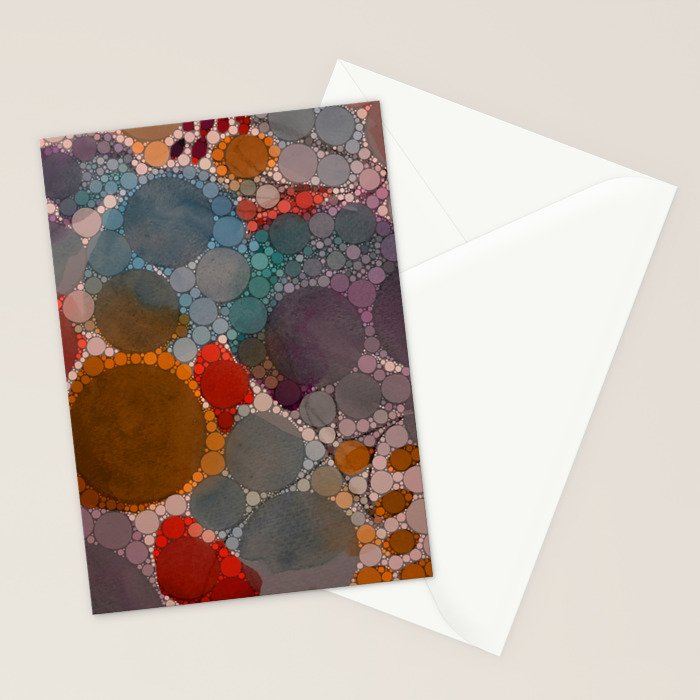 Bold Dreams - colorful red abstract happy art Stationery Card Gallery Image 2