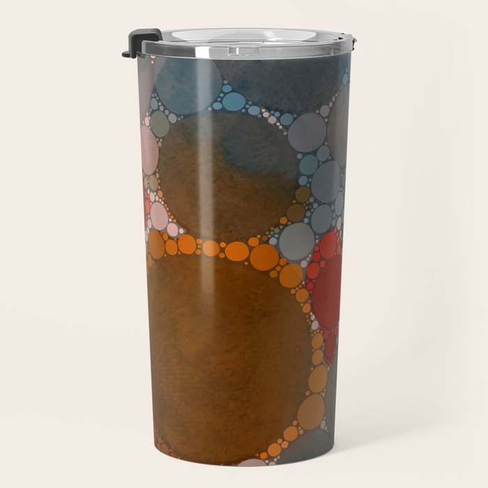 Bold Dreams - colorful red abstract happy art Travel Mug Gallery Image 3