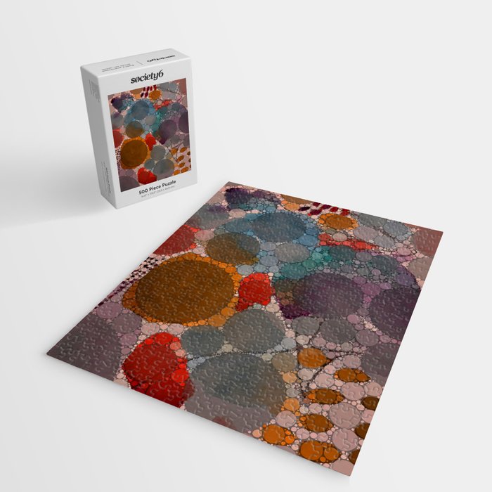Bold Dreams - colorful red abstract happy art Jigsaw Puzzle Gallery Image 2
