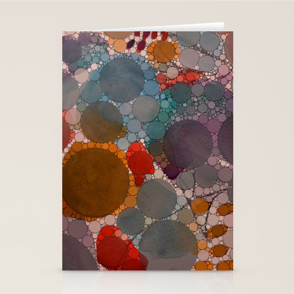 Bold Dreams - colorful red abstract happy art Stationery Card Gallery Image 1