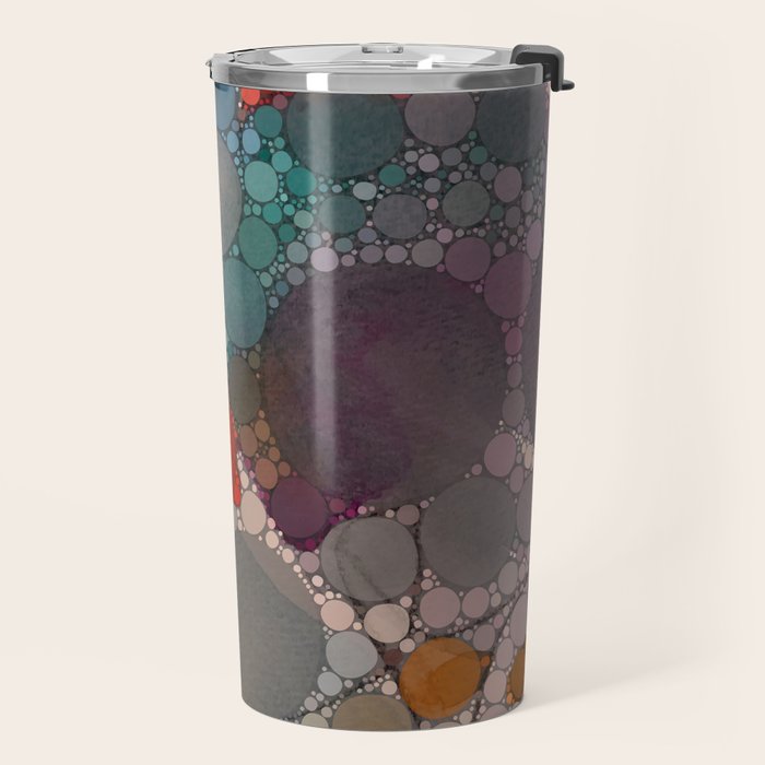 Bold Dreams - colorful red abstract happy art Travel Mug Gallery Image 2