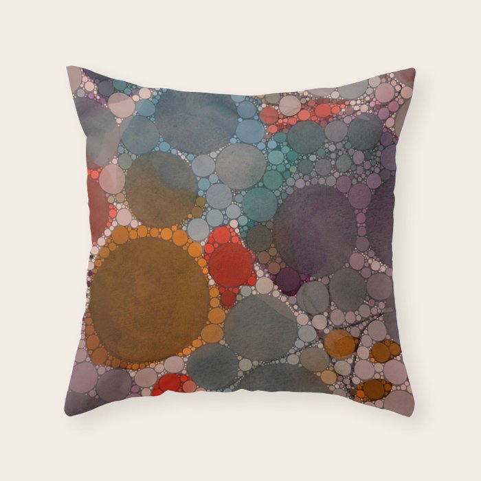 Bold Dreams - colorful red abstract happy art Throw Pillow Gallery Image 1