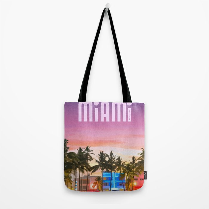 Travel to Miami Tote Bag Gallery Image 2